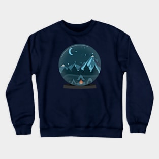 Camping on sphere Crewneck Sweatshirt